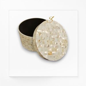 Boîte à bijoux ronde de luxe en nacre, fait main, avec incrustation de coquillages, étui de rangement décoratif, boîte à souvenirs, vente en gros - Product Image 3