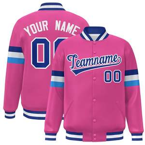 Blouson Bomber Varsity Homme à Boutons Pression Col Côtelé Décontracté Style Universitaire Vêtement Quotidien Usine de Confection Personnalisée - Product Image 6