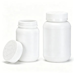 <b>200ML</b> 400ML WHITE HDPE PLASTIC ROUND JAR - Product Image 3