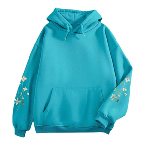 <b>Men</b> Embroidery Hoodie Custom Logo Embroidered Cotton <b>Pullover</b> Hoodie Heavyweight Fleece <b>Mens</b> Embroidered Hoodie - Product Image 4