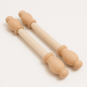 Ensemble de tiges de défilement en bois faites à la main avec embouts en bois de rose | Bâtons décoratifs pour invitations enroulées pour événements et messages d'occasions spéciales - Product Image 6