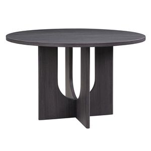 Set da Pranzo Moderno Rotondo da 120 cm con 4 Sedie Imbottite e Tavolo in Marmo a 5 Pezzi - Product Image 4