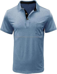 Camisetas Polo Deportivas de Manga Corta para Hombre, Camisetas de Golf Casuales que Absorben la Humedad, Camisetas con Cuello y Logotipo Personalizado con Bolsillo - Product Image 3