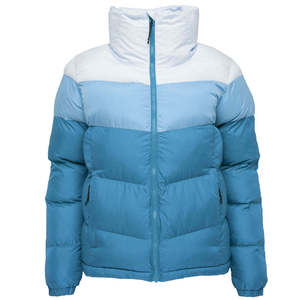 Men's Color Blocking Puffer Jacket Waterproof Breathable Eco-Friendly Stand Collar Windproof Zipper Closure Polyester Wadding - Product Image 1