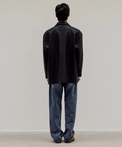Men's <b>Black</b> <b>Suede</b> Bomber <b>Jacket</b> Stand Collar Zipper Closure Casual Autumn Wear Regular Fit - Product Image 6