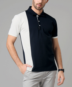 Polo homme 100 % coton, personnalisé avec logo OEM, best-seller, color block, léger 220 GSM, idéal pour le golf estival, vente en gros - Product Image 4
