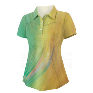 เสื้อโปโลพิมพ์ลายสำหรับผู้หญิงสั่งทำพิเศษ พิมพ์ลายทั่วตัว ผ้าใส่สบาย รับสั่งซื้อจำนวนมาก ขายส่ง - Product Image 2