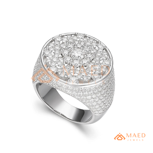 <b>Mens</b> <b>Silver</b> Tone Signet <b>Ring</b> Luxury Hip Hop Statement Fashion Jewelry Gift for Stylish <b>Men</b> Urban Style Daily Wear USA - Product Image 5