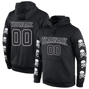 Sweat-shirt à capuche sportif tendance avec crâne 3D noir et blanc, nouveau design personnalisé, vente en gros directe pour l'industrie - Product Image 1