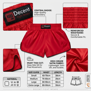 Pantalones Cortos de Muay Thai Rojos Personalizados con Logotipo, Pantalones Cortos de Lucha, Pantalones Cortos de Muay Thai - Product Image 5