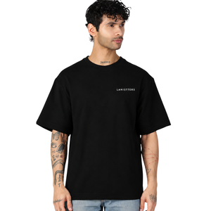 Camiseta de cuello redondo oversize para hombre, manga corta, hombros caídos, corte relajado, estilo casual urbano, venta al por mayor, camiseta básica de moda personalizada - Product Image 1