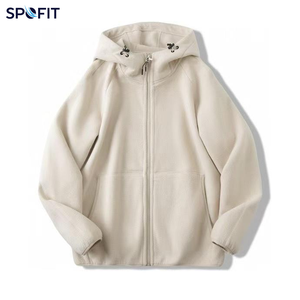 Sudadera con capucha de forro polar de doble cara para hombre, gruesa, cortavientos, cálida, ecológica, de talla grande, con cremallera, para invierno - Product Image 3