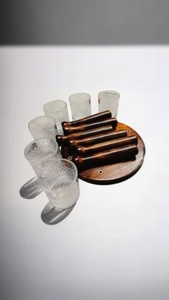 Support à verres à vin en bois fait main, forme ronde, finition lisse, pour dégustations de spiritueux et occasions spéciales, mariages - Product Image 4