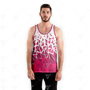 Chaleco Deportivo para Hombre, Sin Costuras, ODM, 100% Poliéster, Sublimado, Tejido, de Secado Rápido, Transpirable, Ligero, Sin Mangas, para Correr - Product Image 3