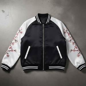 Chaqueta Sukajan Ligera y Elegante para Hombre con Bordado Detallado y Tela Satinada Suave, Atuendo Urbano Cómodo - Product Image 1