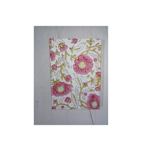 Cuaderno con Estampado Artesanal, Diario Decorativo de Papel Hecho a Mano, Diario Tradicional Indio con Estampado de Bloques, Diseño Personalizado - Product Image 1