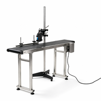 Transportador de Banda de PVC de Velocidad Ajustable al Mejor Precio para Codificación con Impresora de Inyección de Tinta y Transferencia de Productos CV-300-1500-P