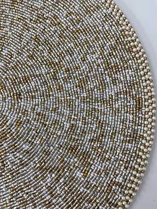 New Fashion High Durable Eco-Friendly Handmade Bohemian Style Beaded Coaster Customized Color 5mm Thickness for Home Table Decor - Product Image 5