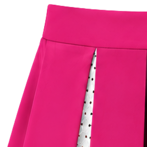 Jupe plissée rose vif, blanche et noire pour femme, taille haute, pour cheerleading, performance sportive, danse et uniforme de cheerleader - Product Image 5