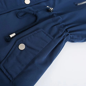 Chaqueta Parka de Invierno para Mujer, de Cuero Genuino, Transpirable, con Estampado Animal y Ribete de Piel, Acolchada, Cortavientos, de Manga Larga - Product Image 3