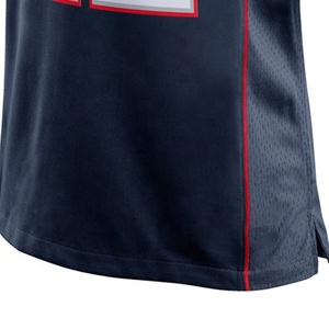 Maillot de football américain personnalisé pour homme, numéro 12, bleu marine, col en V, manches courtes, anti-transpiration, uniforme de football par sublimation - Product Image 3