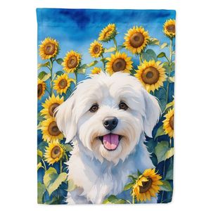 Coton De Tulear Sunflowers <b>Garden</b> <b>Flag</b> Multicolor Mailbox Decorative Yard Banner Patio Artwork for Flower Beds Small Size - Product Image 1