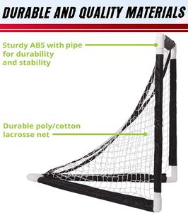 Waising Sports 31x31x31 pulgadas Backyard Lacrosse Mini Goal Incluye pelota de plástico para practicar - Product Image 6