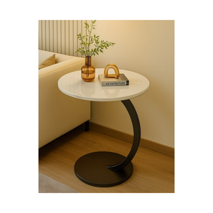 Stylish Modern Marble And Metal <b>Side</b> <b>Table</b> <b>With</b> <b>Storage</b> Shelf New Design Accent End <b>Table</b> <b>For</b> Bedroom <b>Living</b> <b>Room</b> Use - Product Image 6
