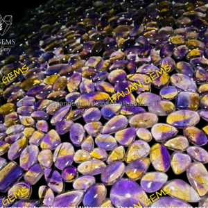 พลอยอัญมณีทรงหลวมคุณภาพดีเยี่ยมทรงหลังเบี้ยสองสีสำหรับทำเครื่องประดับ - Product Image 1