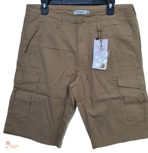 Shorts cargo en toile tricotée de haute qualité, couleur unie attrayante, design tendance, personnalisés pour hommes, 100% coton, ODM - Product Image 1