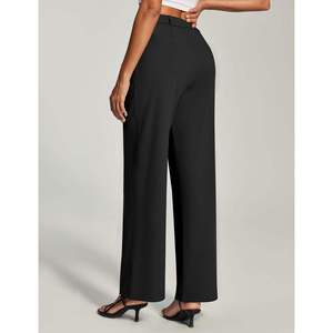 Pantalon de femme, coupe droite, confortable, taille élastique, longueur complète, style premium, pour le bureau, le travail, le quotidien, décontracté ou professionnel. - Product Image 3