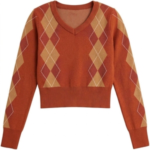 Custom Women <b>Cable</b> Knit Sweater Long Sleeve Crew Neck Winter Pullover Private <b>Label</b> Fashion Wholesale Supplier - Product Image 2