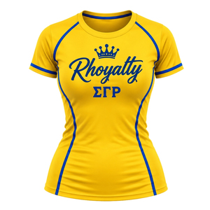 Camiseta Deportiva de Compresión Personalizada para Mujer Sigma Gamma Rho, Top de Entrenamiento Elástico con Letras Griegas de la Hermandad, Venta al Por Mayor - Product Image 1