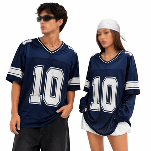 Camiseta de Fútbol Americano Oversize Unisex de Malla, Uniforme de Equipo, Ropa Urbana, Prendas Personalizadas, Proveedor OEM, Fábrica de Marca Privada - Product Image 1
