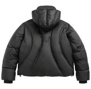 Blouson matelassé en polaire pour homme, motif patchwork à carreaux, fermeture éclair sur le devant, coupe-vent, vêtement d'extérieur décontracté pour l'hiver, rembourrage épais en polyester - Product Image 4