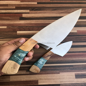 Ventes chaudes, design moderne, ensemble de 3 couteaux de cuisine en acier inoxydable, manche en bois de résine d'olivier, forgé de haute qualité, écologique, durable - Product Image 4