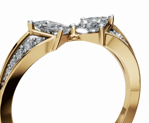 Bague classique en diamant, or 9, 14, 18 carats, tons or jaune, rose, blanc, bijoux en diamant véritable, alliance en or massif - Product Image 3