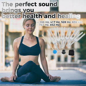 Ensemble de 6 diapasons Solfeggio très demandés pour la thérapie sonore par vibration, la guérison des chakras et du DNA - Product Image 1