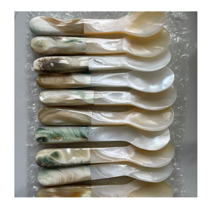 Cuchara de Nácar Natural en Blanco, Cuchara de Concha Hecha a Mano sin Pintar, Cubertería de Concha para Fabricación de Vajillas - Product Image 6