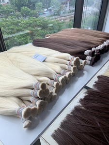 Prix de gros Extensions de cheveux en vrac Cheveux de donneur vietnamien Double noyade 100 grammes Toutes les couleurs 16 pouces - Product Image 2