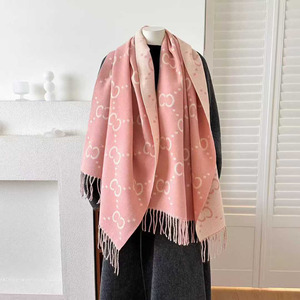 Châle long en polyester tricoté double face, style coréen, toucher cachemire et soie, toutes saisons, chaud, respirant et doux pour la peau, pour femme - Product Image 3
