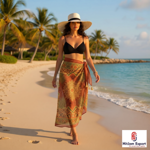 Pareo Hawaiano Personalizado con Estampado Polinesio, Envoltura de Playa, Ropa Tropical para Resort, Exportador de Telas OEM ODM - Product Image 3