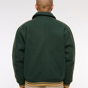 Veste universitaire sur mesure pour homme, col montant, broderie chenille personnalisée, logo frontal, style bomber baseball, en promotion - Product Image 2