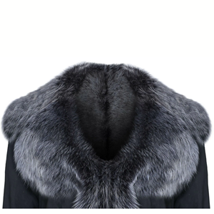 Custom Ladies Genuine Black Silver Sheepskin <b>Trench</b> <b>Coat</b> Lightweight Winter Apparel Elegant Long Open Front - Product Image 6