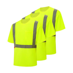 Camiseta de Seguridad de Alta Visibilidad para Hombre, Clase 2, Absorbente de Humedad, Reflectante, Diseñada para Carreteras Estadounidenses - Product Image 2