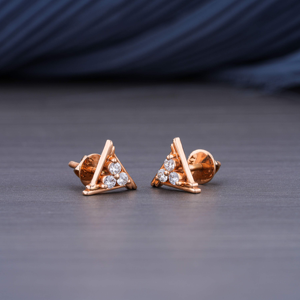 Pendientes Redondos con Incrustaciones de Oro Rosa de 18K de Calidad Premium de 0.26 Puntos con 6 Piedras, Diseño Clásico, Joyería Fina para Mujer, Última Tendencia - Product Image 3