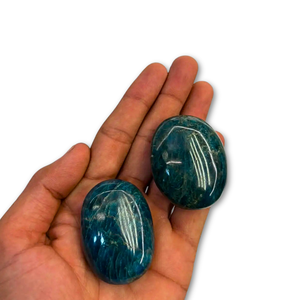Pierre de palmier en apatite bleue naturelle, vente en gros, surface polie et lisse, cristal de pierre précieuse en apatite bleue pour la maison et le Feng Shui - Product Image 2