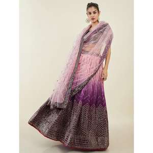 Cautivador Purple Sequins Art Seda Eventos Wear Lehenga Choli - Product Image 2