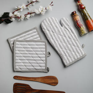 Maniques et gants de cuisine 100% coton, résistants à la chaleur, imperméables et lavables au lave-vaisselle - Product Image 4