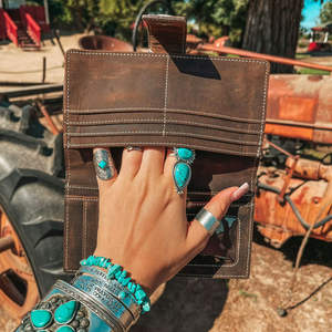 Nouvelle Pochette Longue de Luxe pour Femme en Cuir Véritable 100% Style Western, Motifs Floraux Gravés, Porte-Cartes Portable de Créateur - Product Image 6